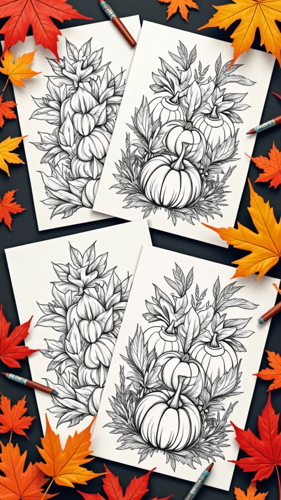 autumn free printable coloring pages